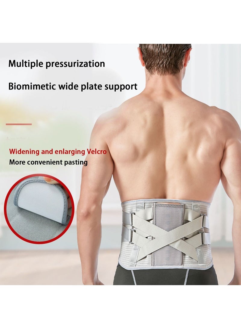 Generic Men Women Slimming Tummy Wrap Belt,Waist Trainer Abdominal Exercise Slimming Thin Shaping Belt Adjustable Comfortable Back Braces for Lower Back Support Belt Pain Relief L  - Image 2
