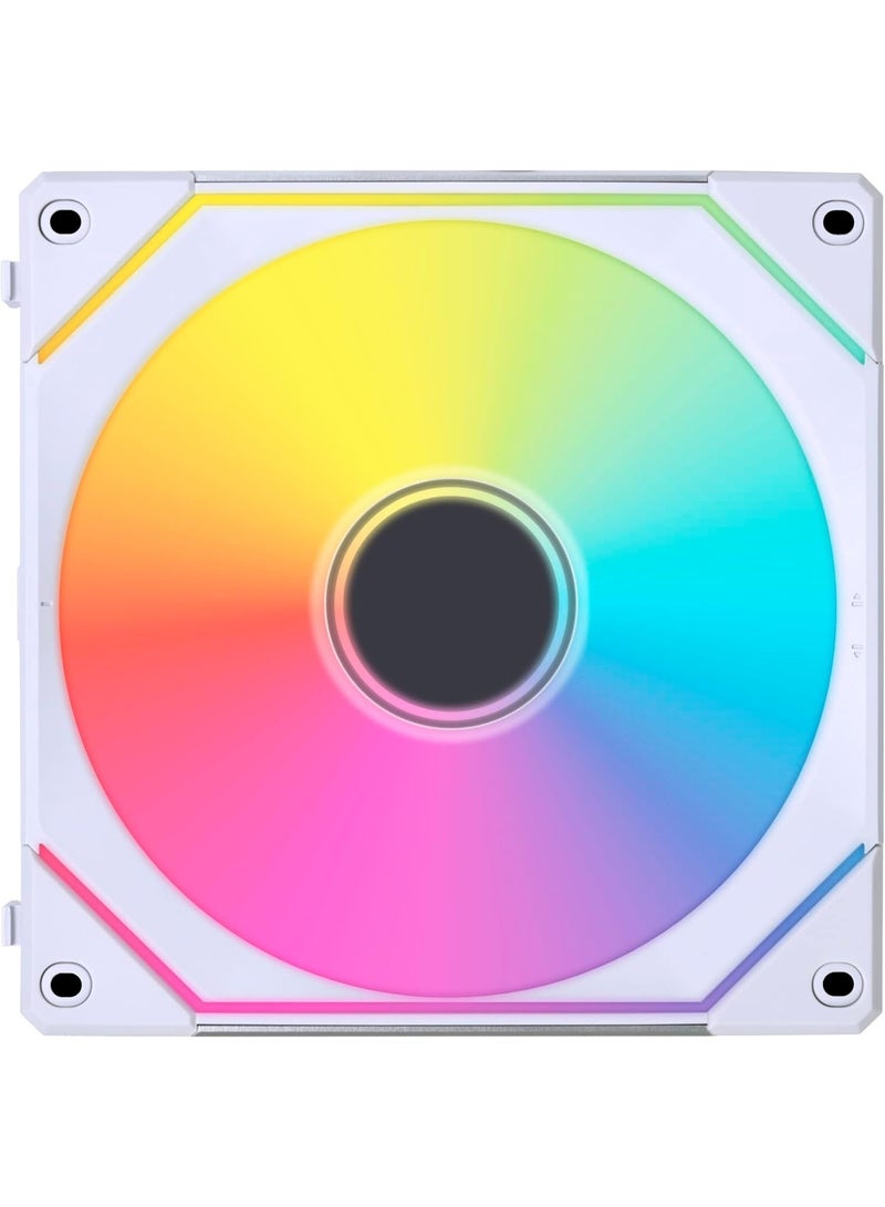 LIAN LI UNI FAN SL Infinity 140mm ARGB PWM Case Fan – Infinity Mirror Design, High Airflow & Static Pressure, Fluid Dynamic Bearing, Daisy-Chain Connectable, Software & Wireless RGB Control, Ultra-Quiet, Radiator & PC Case Cooling, White | UF-SLIN140-1W - Image 3