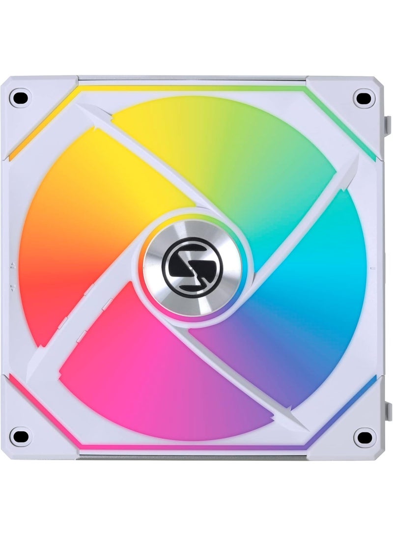 LIAN LI UNI FAN SL Infinity 140mm ARGB PWM Case Fan – Infinity Mirror Design, High Airflow & Static Pressure, Fluid Dynamic Bearing, Daisy-Chain Connectable, Software & Wireless RGB Control, Ultra-Quiet, Radiator & PC Case Cooling, White | UF-SLIN140-1W - Image 4