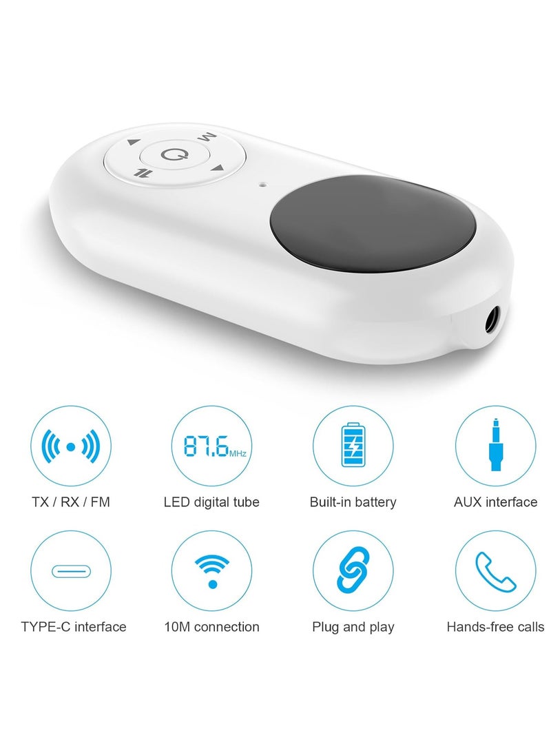 General - Airplane Bluetooth 5.3 Transmitter for All Headphones - Bluetooth Adapter for TV - Dual Connection- aptX Low Latency - Flying Travel,Long Flight Essentials - Wireless Audio Aux for MP3,Gym,Game,PC - Image 1