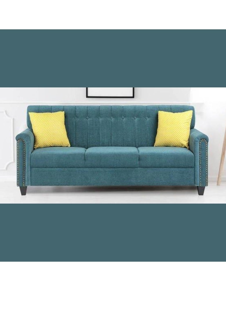 Wooden Twist Wooden Twist Contemporary Style 3 Seater Modern Sofa Set ( Blue )  - Image 1