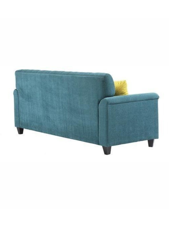 Wooden Twist Wooden Twist Contemporary Style 3 Seater Modern Sofa Set ( Blue )  - Image 4