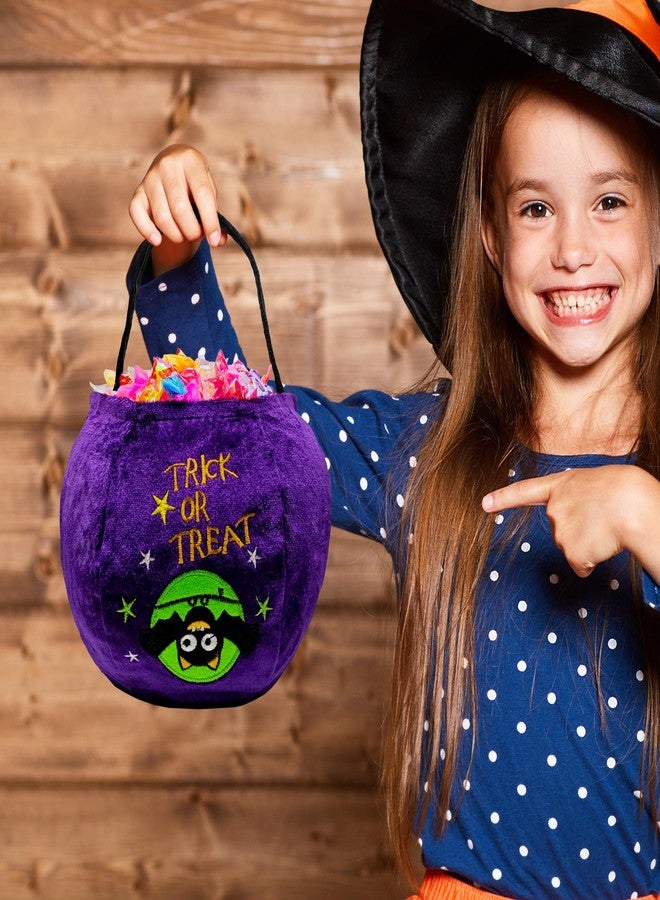 AIMI Halloween Trick or Treat Bags 2 Pack Pumpkin Bat Buckets Candy Holders for Kids Child Play Snack Basket Bag Purple Orange - Image 4