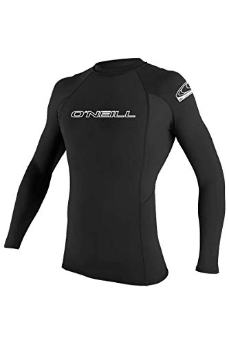 O'NEILL ONeill Wetsuits Mens Basic Skins UPF 50 Long Sleeve Rash Guard Black XL - Image 1