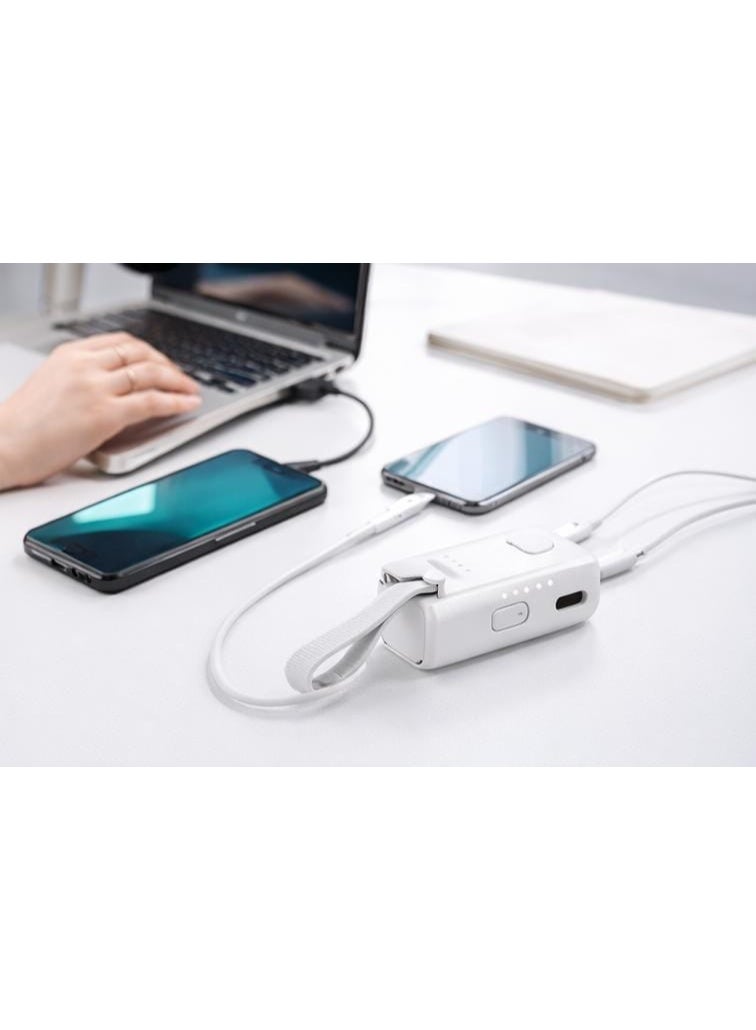 لينيس باور بانك LENYES PX028D صغير محمول 5000 مللي أمبير شحن سريع USB-C مخرج مزدوج خفيف الوزن للآيفون والأندرويد والسفر - Image 5