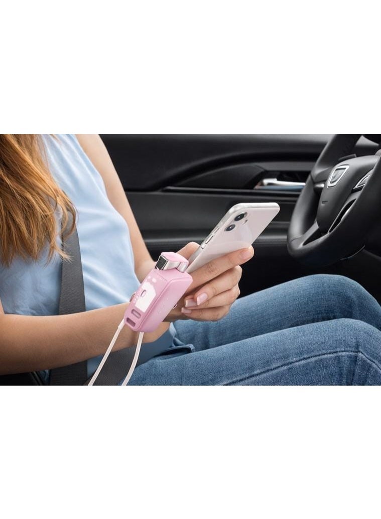 لينيس باور بانك LENYES PX028D صغير محمول 5000 مللي أمبير شحن سريع USB-C مخرج مزدوج خفيف الوزن للآيفون والأندرويد والسفر - Image 4