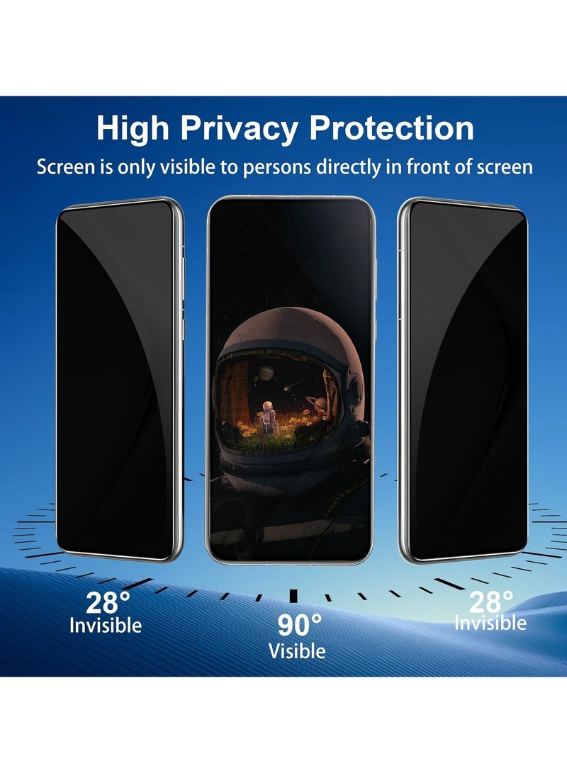 general Privacy Screen Protector Compatible with Huawei Pura 70 Pro, 1 Pack 3D Anti-Spy Tempered Glass Screen Protector with 1 Pack Camera Protector 9H Hardness Anti-Scratch Bubble-Free - Image 2