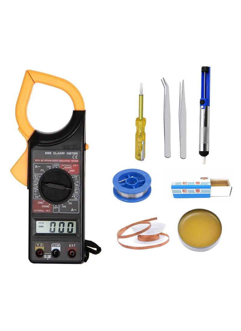 CRAFTS HAVELI CRAFTS HAVELI Combo of Digital Meter DT266 Tweezer 2Pc Tester Soldering Pump 4in1 Soldering Iron Accessories  - Image 1