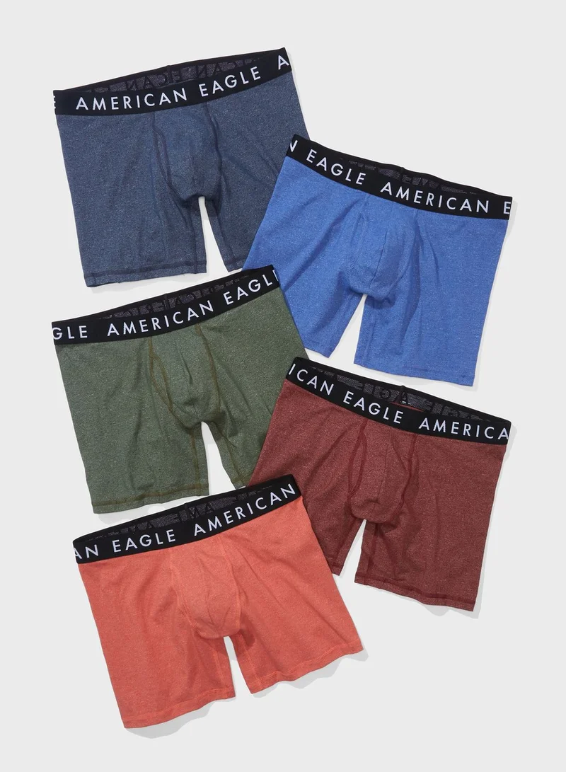 American Eagle 5 Pack Logo Band Boxers