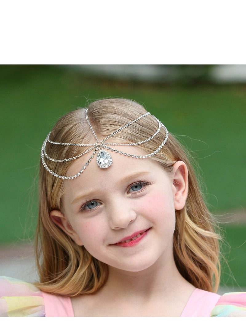 Generic Headbands Wedding Headpiece Accessories Head Chain Vintage Rhinestones Drop Headpiece Headband Wedding Prom Eveing Women Girl Hair Accessories  - Image 1