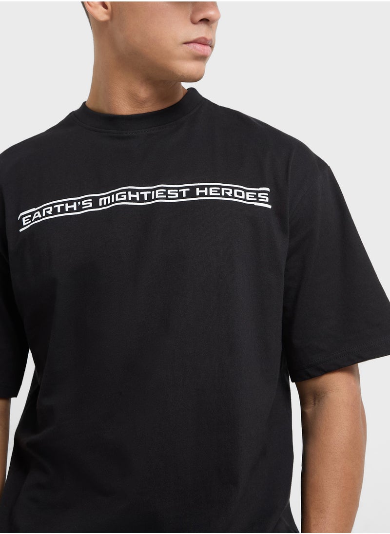 MARVEL - Mens Over Size Crew Neck - Image 1