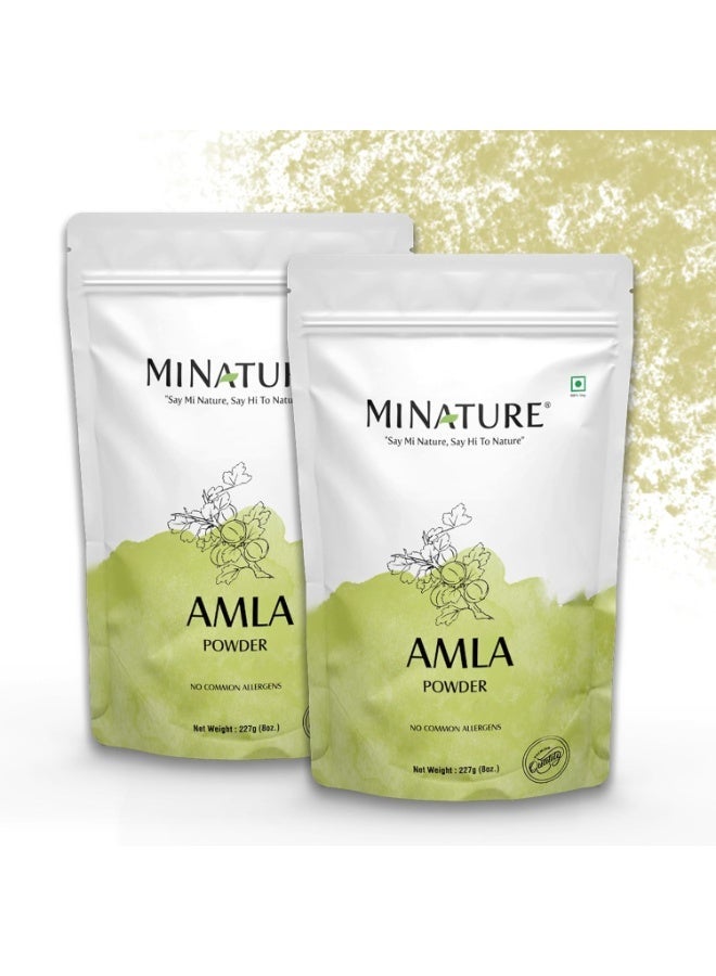 Mi Nature 100% Pure Amla Powder Pack of 2 (Each pack 227g (8oz) |Natural Vitamin C Rich Indian Gooseberry Powder |Traditional Superfood for Hair Care| Skin Health & Immune Support - Image 1