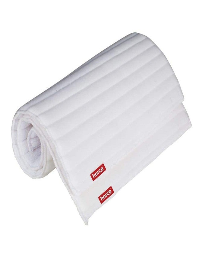 HORZE Rear Leg No Bow Equine Standing Wraps Pair - Off-White - Pony - Image 2