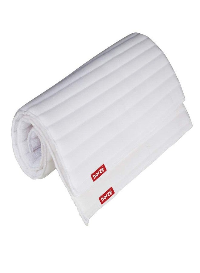 HORZE Rear Leg No Bow Equine Standing Wraps Pair - Off-White - Pony - Image 1