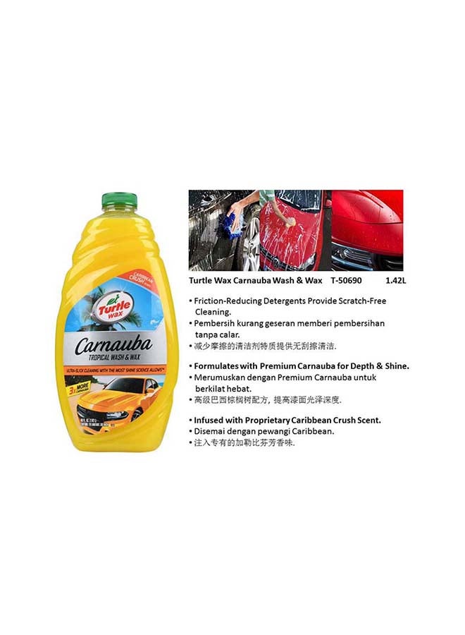 Turtle Wax 50690, 1.42L, Carnauba Tropical Wash & Wax - Image 4
