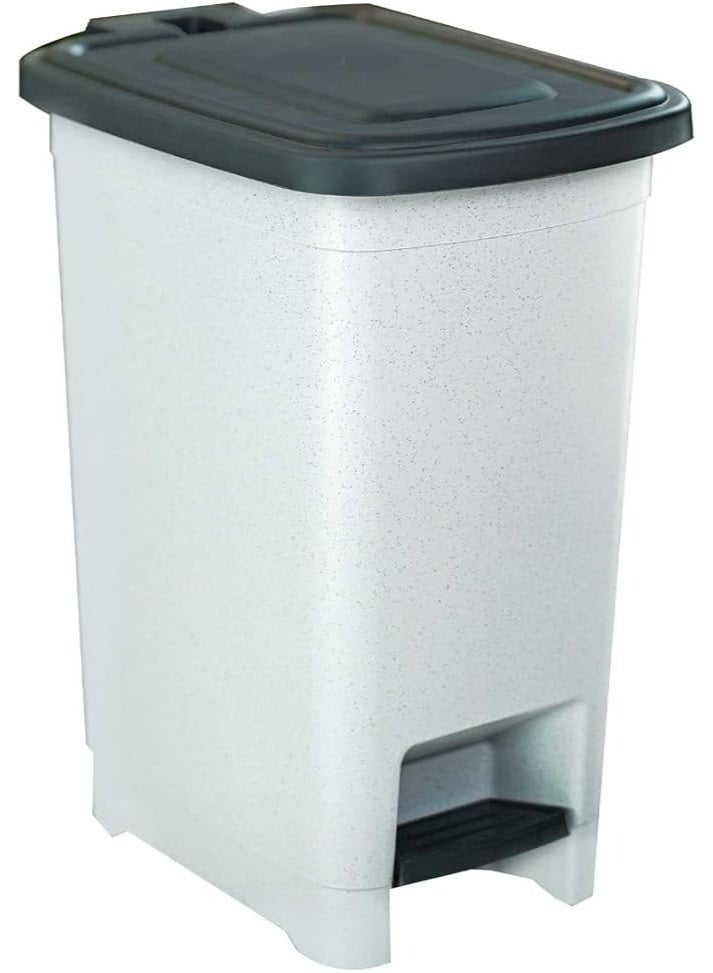 Aksa Slim Trash Bin 40 Liter Grey With Dark Grey Lid