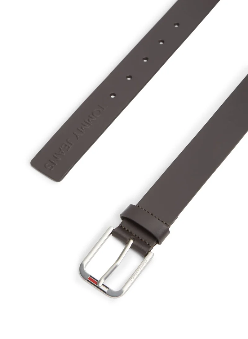 TOMMY JEANS Austin Embossed Logo Leather Belt
