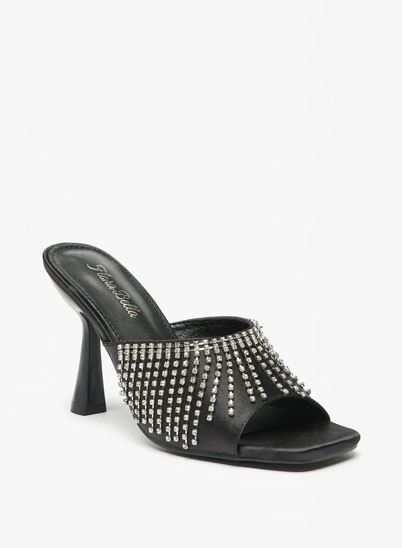 Flora Bella By Shoexpress Womens Embellished Slip On Sandals with Stiletto Heels Ramadan Collection