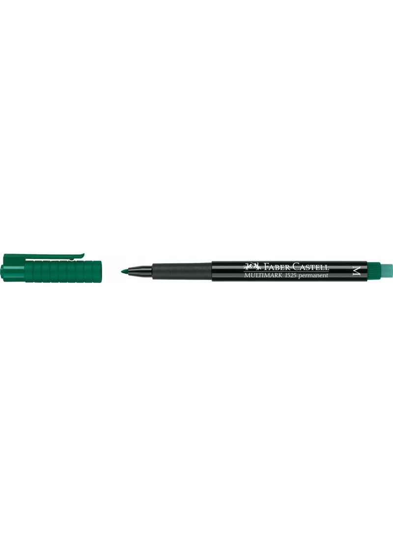 FABER-CASTELL Permanent "Multimark" Marker – Green Permanent Marker Pen for Plastic - Image 2