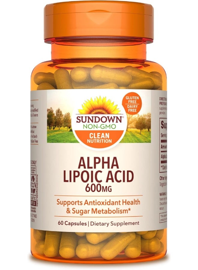 Sundown Super Alpha Lipoic Acid 600 mg, 60 Capsules - Image 1