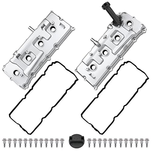 MITZONE Upgrade Aluminum Valve Covers kit Compatible with 2004-2016 Nissan Armada Pathfinder Titan NV2500 NV3500 Infiniti QX56 5.6L # 13264-ZE01A 13264-ZE00A - Image 1