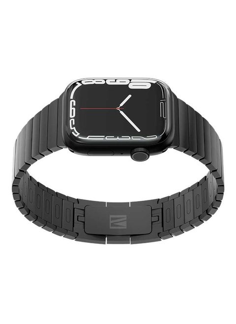 Apple Watch 45/44/42mm Westin Steel Watch Band / Stylish & Elegant Design / Anti-Scratch and Wear Off / Premium Material / Easy Installation & Removal / Special Features Anti-Scratch / Material Stainless Steel - Black