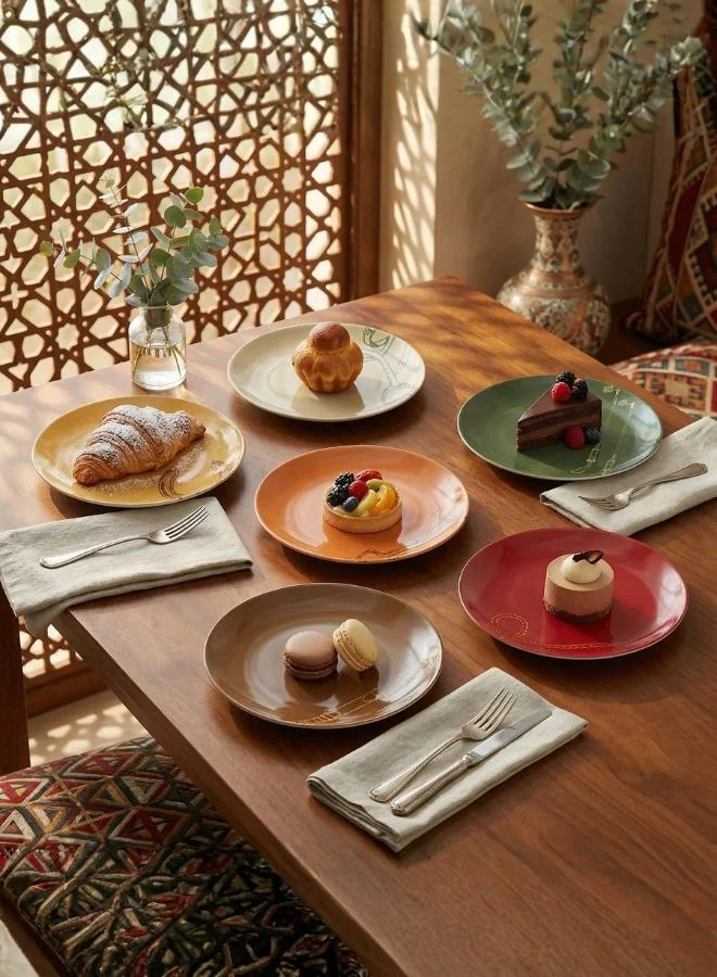 صلصال Set of 6 Fares Dessert Plates