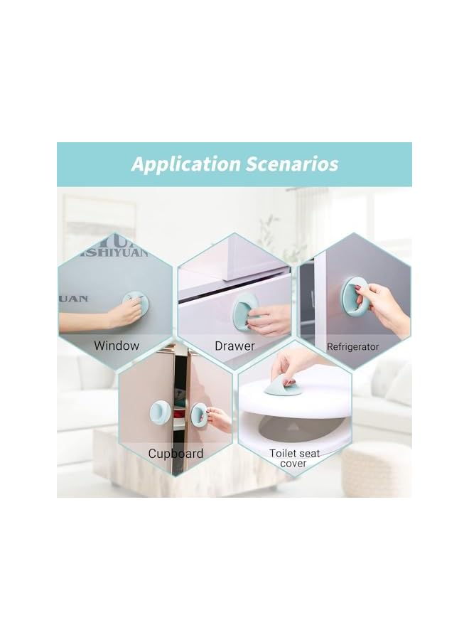 The Bros Self Adhesive Knobs, 12 Pcs Self Stick Knobs Adhesive Handle, No Drilling Knobs Instant Cabinet Drawer Handles Pulls, Kitchen Cabinet Door Window Handle to Convenient Opening - Image 4