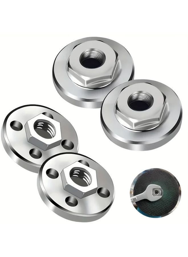 2pcs Set Four Hole Type Angle Grinder Hex Nut Stainless Steel Pressure Plate For Wrenches - Image 2