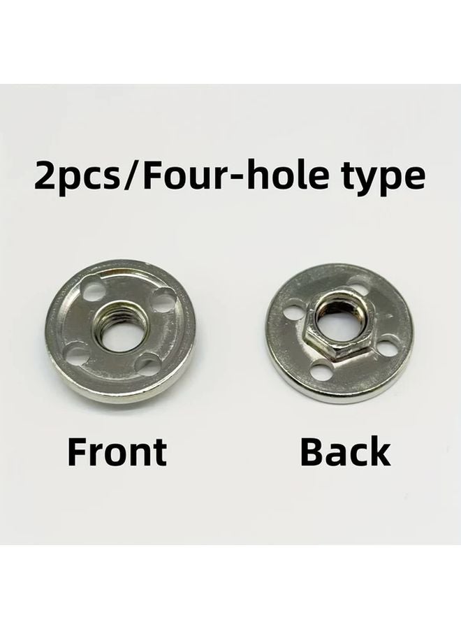 2pcs Set Four Hole Type Angle Grinder Hex Nut Stainless Steel Pressure Plate For Wrenches - Image 1