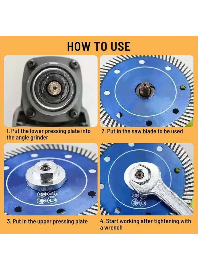 2pcs Set Four Hole Type Angle Grinder Hex Nut Stainless Steel Pressure Plate For Wrenches - Image 5