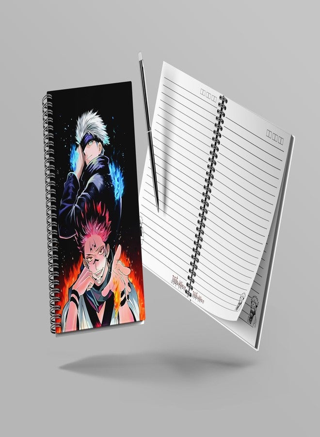 zenithink دفتر ملاحظات زينيثينك جوجوتسو كايسن بتصميم شخصيات الأنمي | ورق 80 غ/م² مع غلاف مقوى 350 غ/م² | مسطر بخطوط مفردة | 160 صفحة | مقاس A5 | تجليد حلزوني | متعدد الاستخدامات للمدرسة والمنزل والمكتب | - Image 4