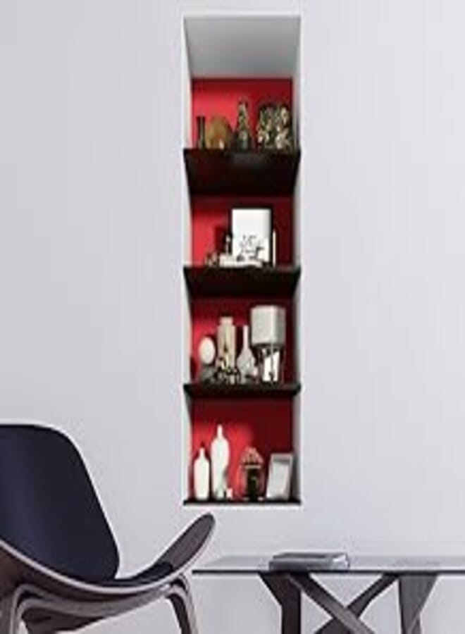 Generic 4 Shelves Design Decorative Wall Sticker (90 x 30cm) 