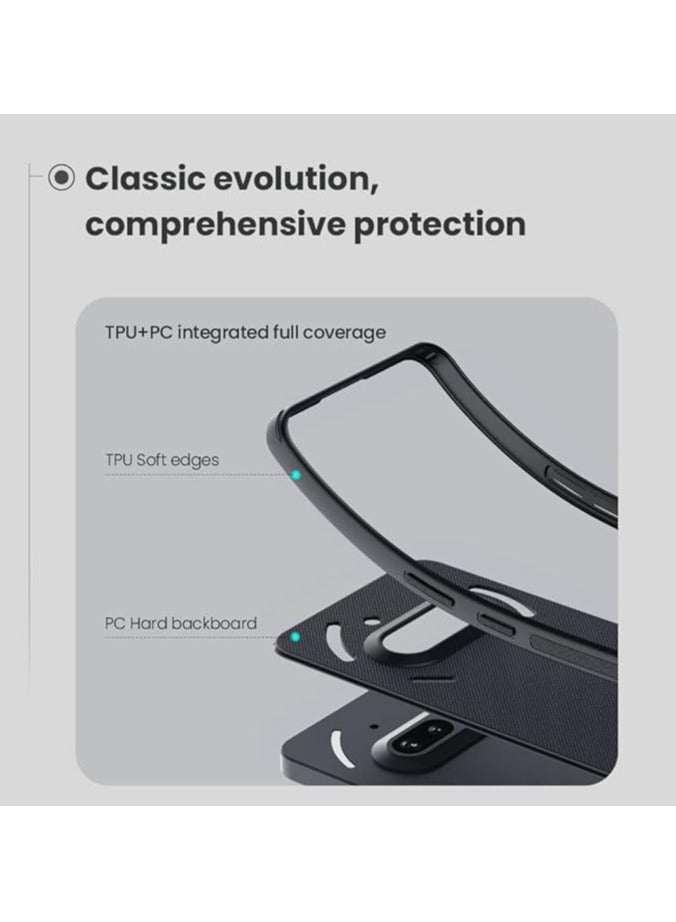 Nillkin Nothing Phone 3a Case Super Frosted Shield Pro Matte All-Round Protection Anti-scratch Slim Luxury Hard Back PC+TPU Cover Raised Bezel Camera Protect Cover for Nothing Phone (3a) Black - Image 4