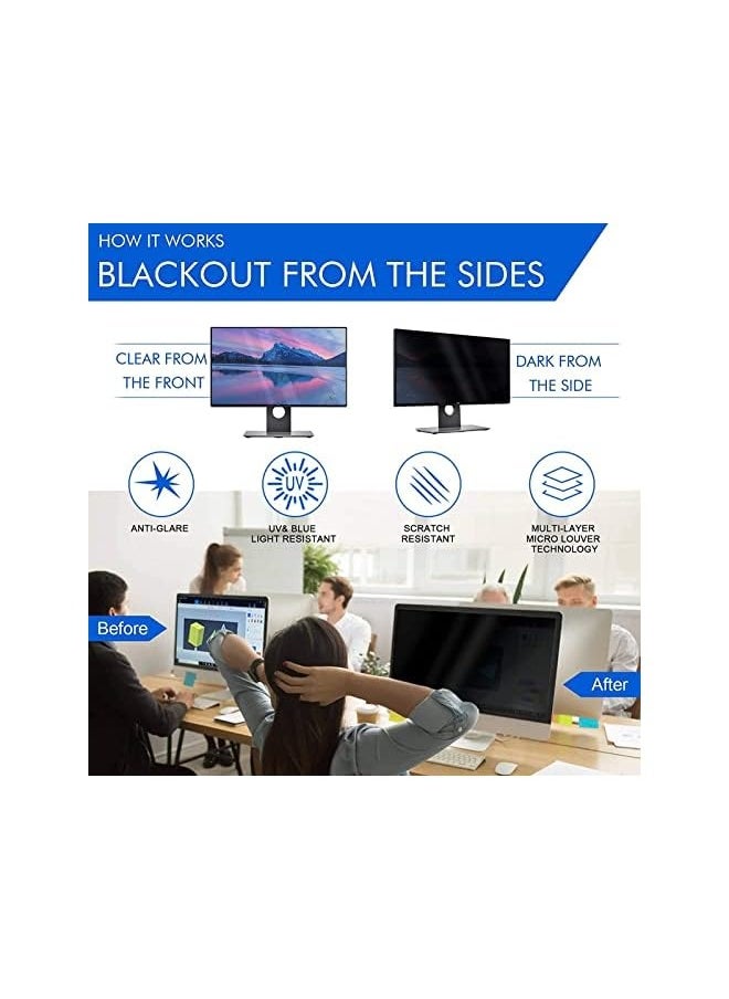 erorex 22 Inch Computer Privacy Screen Detachable 16:10 Widescreen Laptop Monitor Anti-Peeping Film 30% Anti-Blue Light Screen Protector Anti-Scratch For Privacy Filter  - Image 3