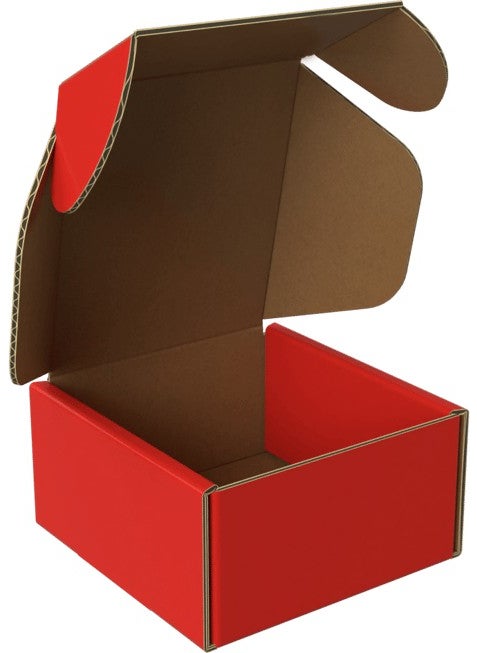 Packanya 8X8X4 - 25 Pieces Red Cardboard Lock Box  - Image 1