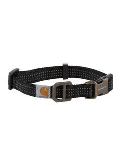 carhartt Carhartt Fully Adjustable Nylon Webbing Collars for Dogs, Reflective Stitching for Visibility, Black (Nylon Webbing), Medium  - Image 1