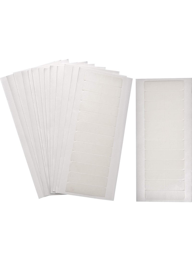 TecUnite - 180 Pieces Hair Extension Tape Tabs Double Sided Extension Tapes for Replacement, 4 x 0.8 cm white - Image 1