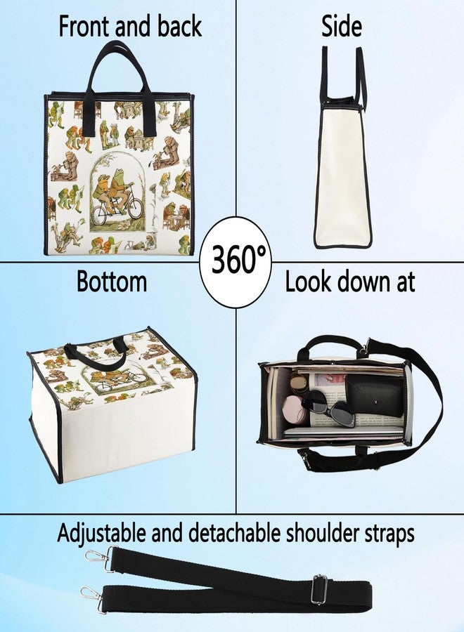 ليفلو حقيبة تسوق LEVLO Frog And Toad Arnold Lobel، هدية لمحبي Frog And Toad، حقيبة كتف بشخصية Frog And Toad، منتجات Frog And Toad (Frog & Toad LT) - Image 4