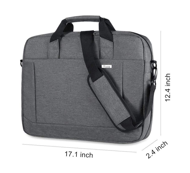 Voova Laptop Bag Case 15 15.6 16 Inch, Computer Sleeve Messenger Bag with Shoulder Strap Expandable Waterproof Business Briefcase for Men Women to Work Travel School, Fit 14-16 Inch Laptop, Grey - Image 5