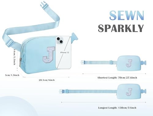 COSHAYSOO Initial Letter Fanny Pack for Girls Personalized Christmas Birthday Gifts for 6 7 8 9 10 11 12 Year Old Teen Girl, Girly Fashion Crossbody Purse Belt Bag Preteen Tween Trendy Stuff Blue J - Image 5