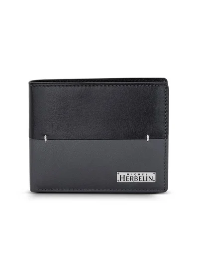 MICHEL HERBELIN Slim Wallet Black Stone for Men Black Stone