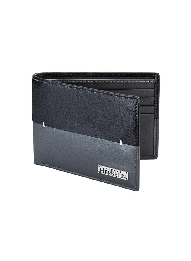 MICHEL HERBELIN Slim Wallet Black Stone for Men Black Stone
