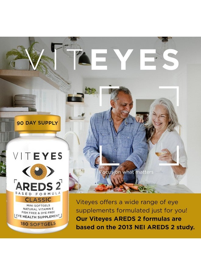 Viteyes AREDS 2 Classic Macular Health Formula Softgels, Eye Health Vitamin to Support Macular Health, Lower Zinc, Eye Vitamins, Macular Vitamins, Beta-Carotene Free, 180 Softgels - Image 2