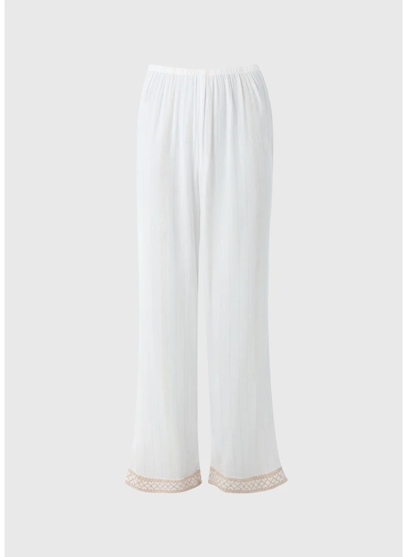 Matalan Cream Sparkle Embroidered Trousers