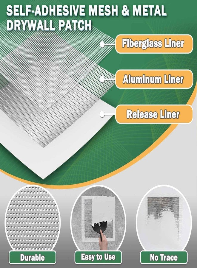 Seloom 12 X 12 Inch Drywall Repair Kit - Heavy Duty Self-Adhesive Mesh Drywall Patch Kit for Large Holes, Quick & Easy Wall Patch Repair kit for Wall and Ceiling - Image 5