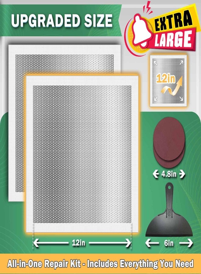 Seloom 12 X 12 Inch Drywall Repair Kit - Heavy Duty Self-Adhesive Mesh Drywall Patch Kit for Large Holes, Quick & Easy Wall Patch Repair kit for Wall and Ceiling - Image 2