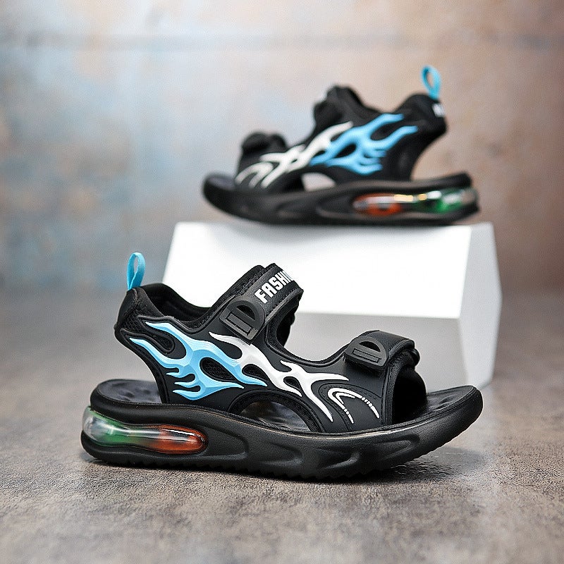Children'S Sports Shoes, Boys' Sandals, Style, Medium And Large Children'S Soft-Soled Children'S Open-Toe Air-Cushion Beach Shoes - Image 4