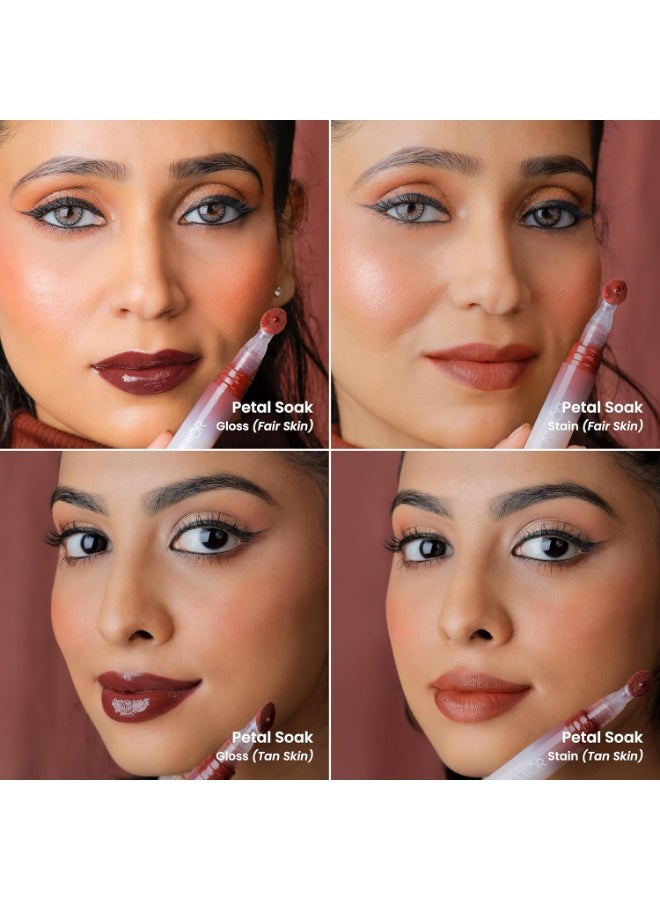 LAMIOR Hydrating Lip Gloss Stain, 2-in-1 Ultra Glossy Shine, Main Character | Long-Lasting Lip Tint, Non-Sticky High Pigment, Peptide, Astaxanthin & Kakadu Plum Infused, Vegan Cruelty Free, Pack of 3 - Image 2