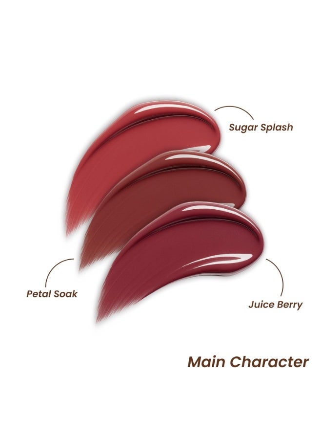 LAMIOR Hydrating Lip Gloss Stain, 2-in-1 Ultra Glossy Shine, Main Character | Long-Lasting Lip Tint, Non-Sticky High Pigment, Peptide, Astaxanthin & Kakadu Plum Infused, Vegan Cruelty Free, Pack of 3 - Image 4